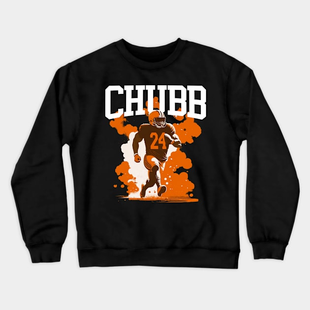 Nick Chubb Browns Crewneck Sweatshirt by mbloomstine